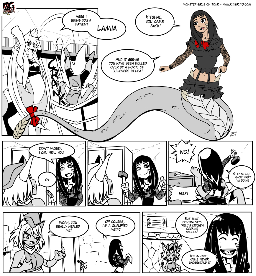 Monster girls on tour - Episode 43, Page 1: Page 043